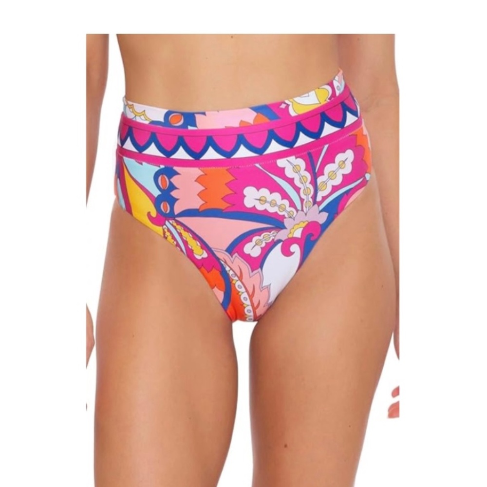 TrinaTurk Swim&Spa Collection Sevilla High Waist Swim Bottom, Size 10